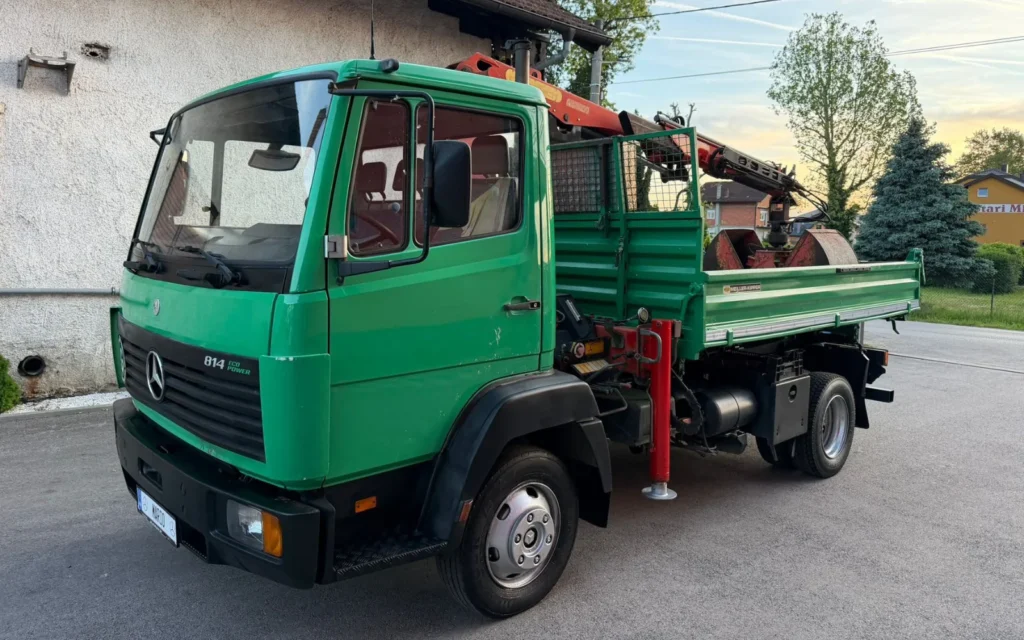 Mercedes-Benz 814 Eco Power Kiper + Kran